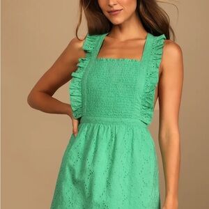 Lulu's Green Ruffled Tiered Sundress
